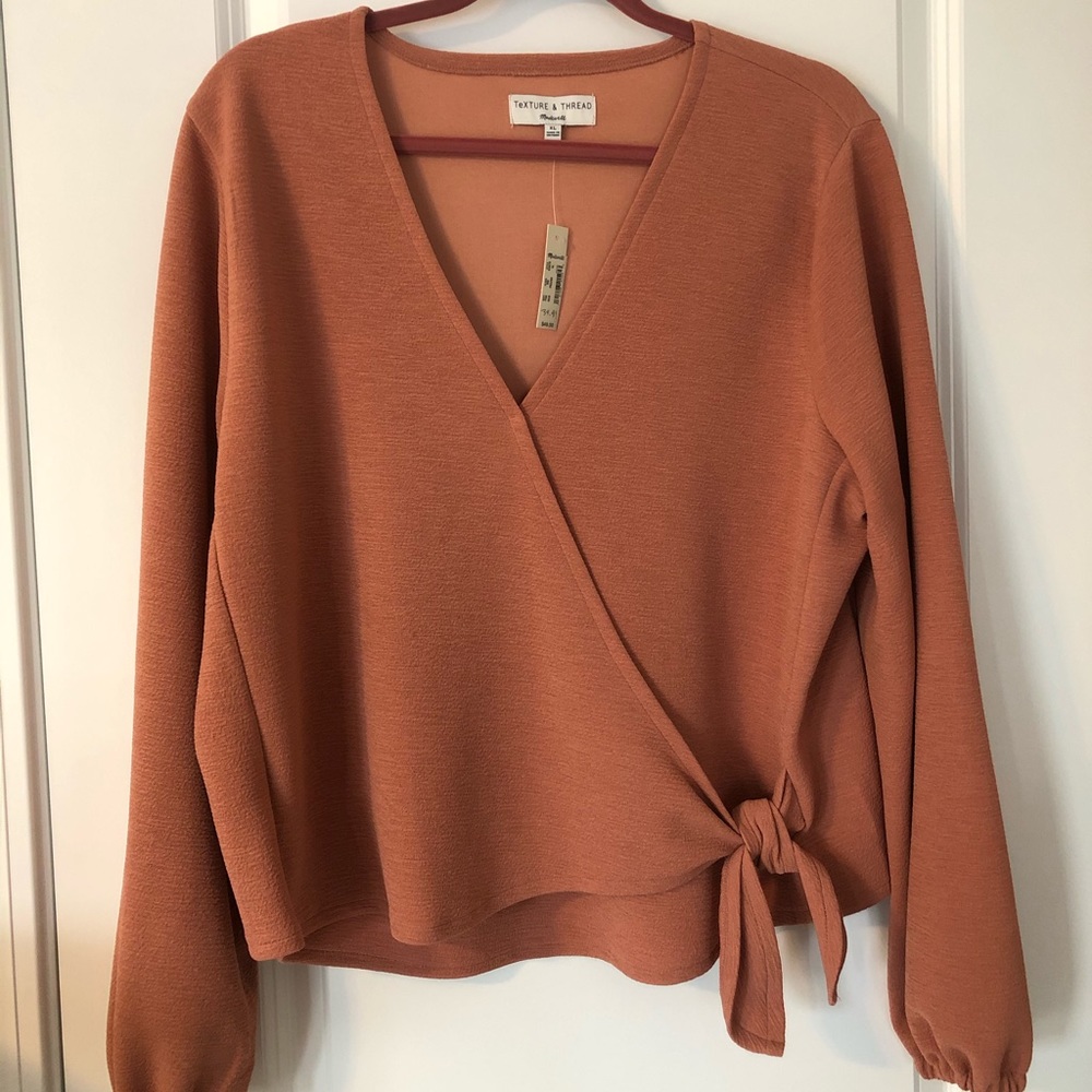 Madewell Texture & Thread wrap top